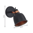 Arandela de Parede Interna IP20 Abu Inspire Preto|Laranja